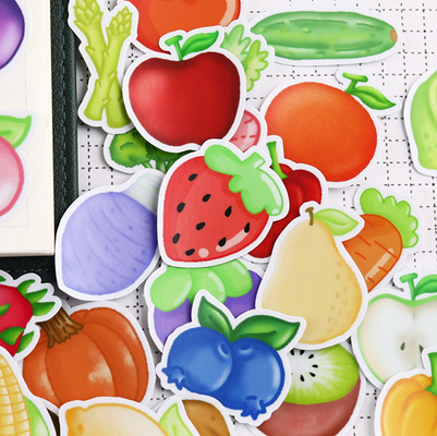 Rau trái cây Die Cut Kiss Cut Stickers Roll Dứa nho Lê việt quất