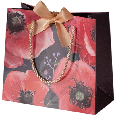 COA Ladies Hand-Held Kraft Floral Shopping Bag Túi giấy Hoa Túi xách