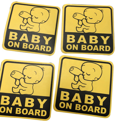 Cảnh báo tùy chỉnh Kiss Cut Stickers Decals for Car Window Baby In Car
