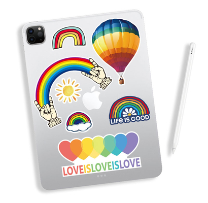 Cá nhân hóa BOPP Rainbow Kiss Cut Stickers In cho Decal dán tường