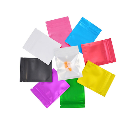 Túi đựng giấy bạc Ziplock bằng nhôm có thể phân hủy đầy màu sắc nhỏ để đóng gói sản phẩm
