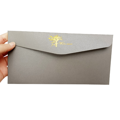 Giấy bạc sang trọng Logo gói giấy màu xám cho thiệp mời sinh nhật thiệp mời đám cưới