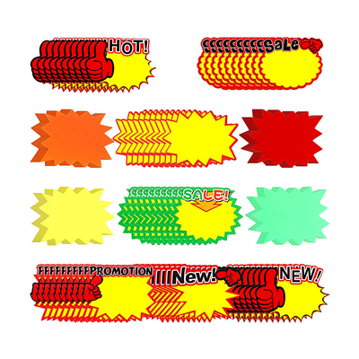 Quảng cáo siêu thị Kệ trưng bày Wobbler Sticker PET / PP / PVC / POP
