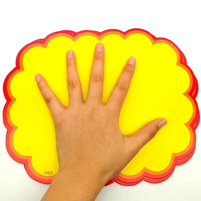Quảng cáo siêu thị Kệ trưng bày Wobbler Sticker PET / PP / PVC / POP