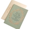 ODM Monogram Thẻ quà tặng màu xanh lá cây Phong bì Lời mời đám cưới kinh doanh