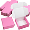 Gói hộp quà màu hồng có sóng để lưu trữ vận chuyển bằng thư